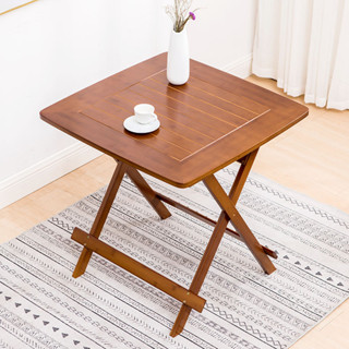 陽台可摺疊桌餐桌茶桌竹子吃飯桌休閑桌子正方形簡易家用的小戶型