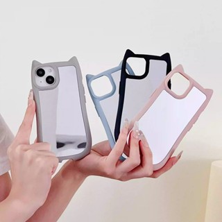 可愛貓耳保護殼 矽膠防摔殼 卡哇伊蘋果i16 iPhone 15 14 13 12 11 Pro Max 手機殼 保護殼