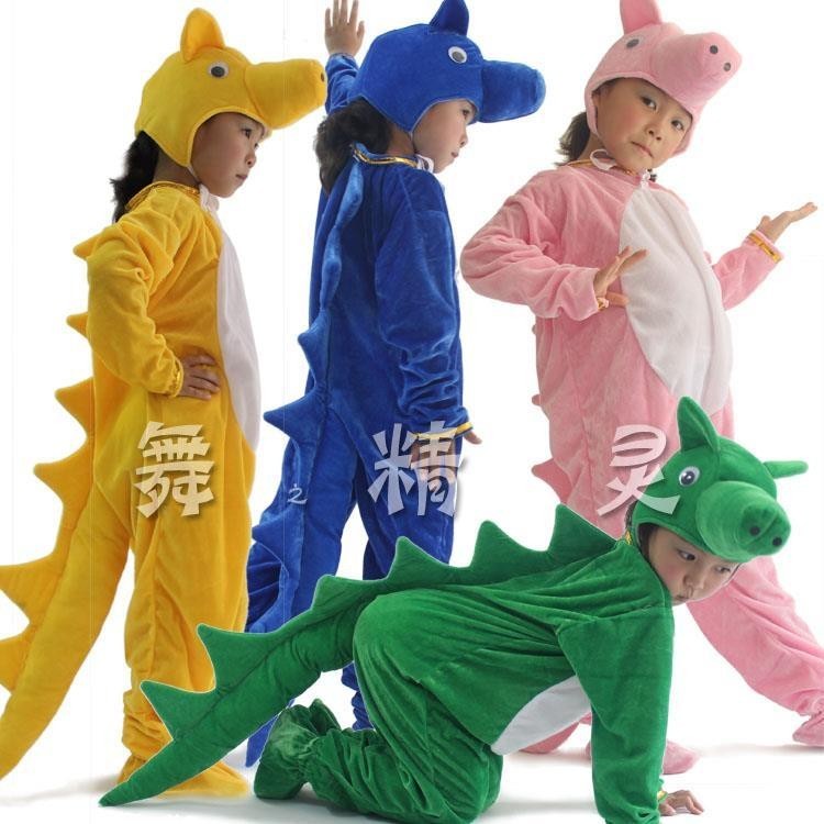 兒童舞臺表演服 卡通動物造型 恐龍表演服 親子互動