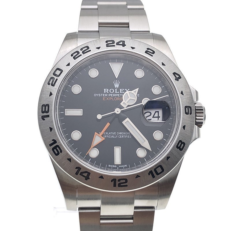 Rolexx Watches 探險者黑盤兩地時自動機械男表 緣表名品216570