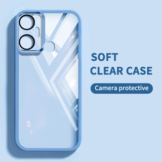 YBD Infinix Smart 6 Plus X6823 X6823C 全覆蓋相機帶鏡頭保護矽膠軟殼彩色透明手機殼