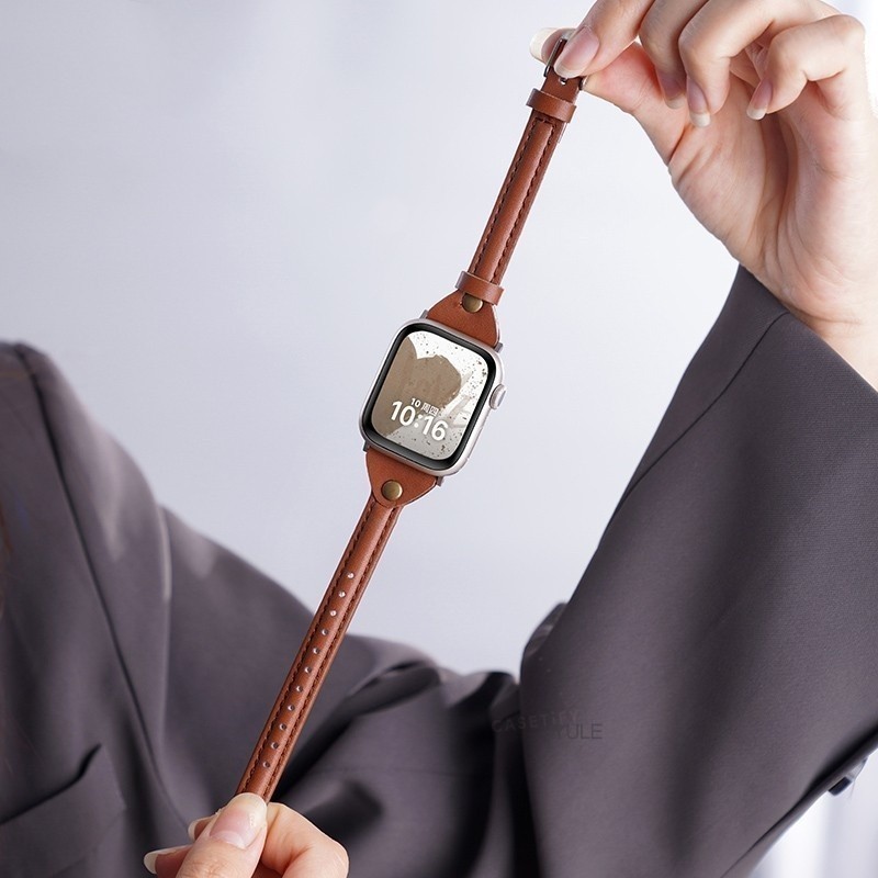 細款釘釦蘋果手錶錶帶 適用 iwatch SE 1-9代 apple watch錶帶 蘋果錶帶 S9新品女款T型腕帶
