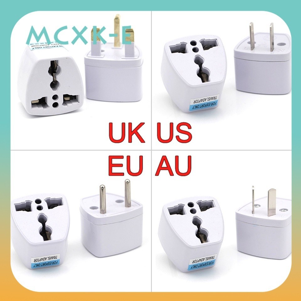Mcxk-e 1PC 通用美國英國澳大利亞到歐盟插頭美國到歐洲歐洲旅行牆交流電源充電器插座適配器轉換器 2 圓形插座