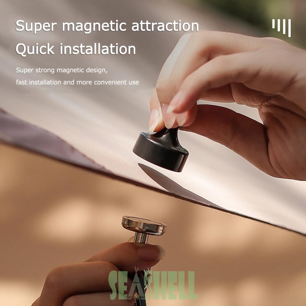 [Seashell02.tw] 戶外強力磁鐵掛鉤強磁磁性掛鉤露營燈掛 天幕帳篷固定器掛鉤登山扣