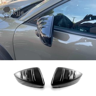 MAZDA 適用於馬自達 CX-50 CX50 2023 汽車側後視鏡蓋框架裝飾件(ABS 碳纖維)
