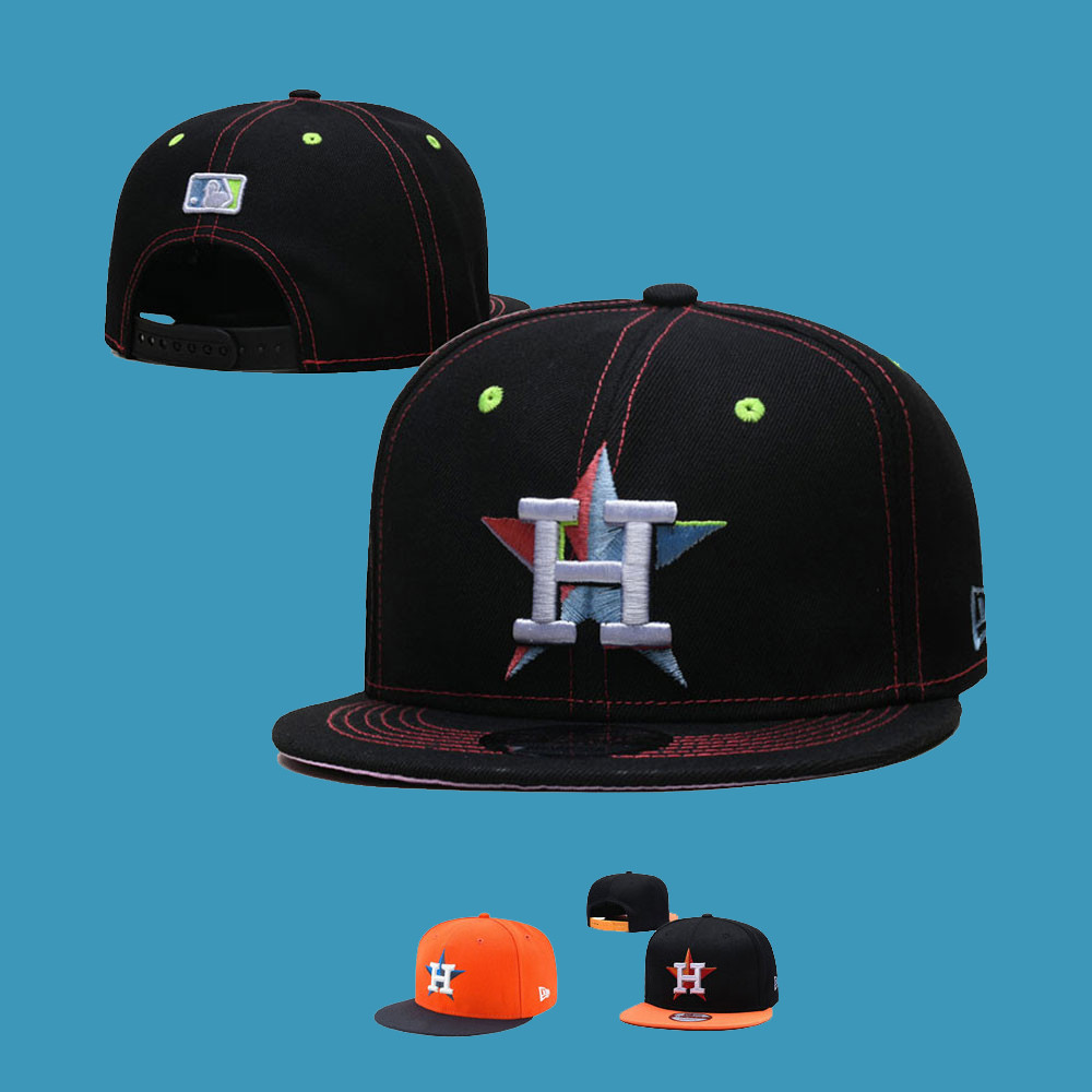 MLB 刺繡 調整帽 休士頓太空人隊 Houston Astros 棒球帽 彎帽 男女通用 嘻哈帽 時尚潮帽