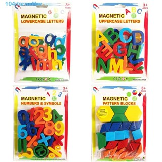 DARNELLTW磁性貼紙幼兒學習拼寫工具早教玩具教育玩具26件磁性學習字母表學習拼寫計數磁數位