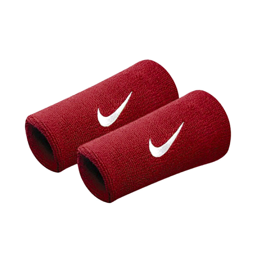 Nike 護腕 Swoosh 男女款 紅 加長腕帶 棉質 吸汗 運動 毛巾底 [ACS] NNN0560-1OS