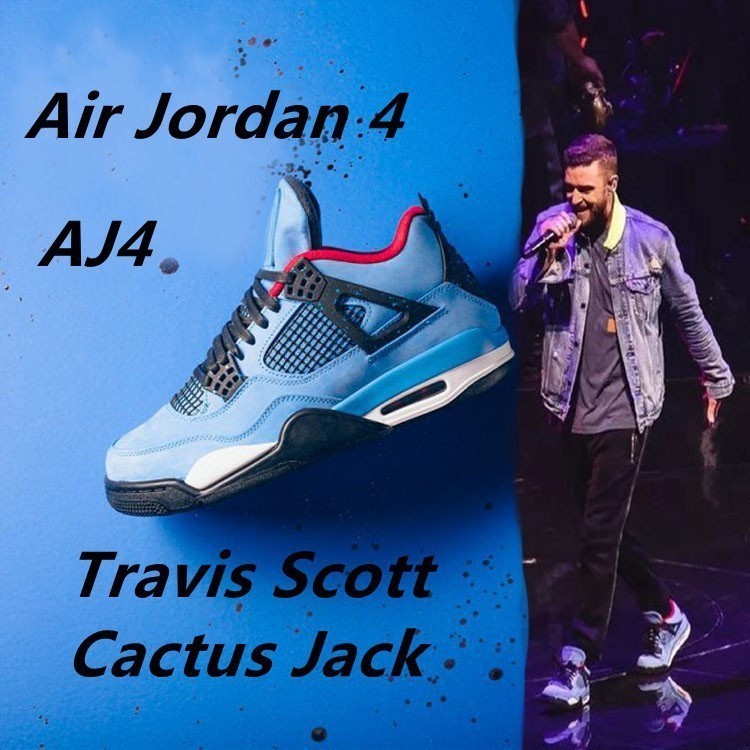 高品質 Air Jordan 4 Travis Scott Cactus Jack 運動鞋戶外繫帶運動鞋男女