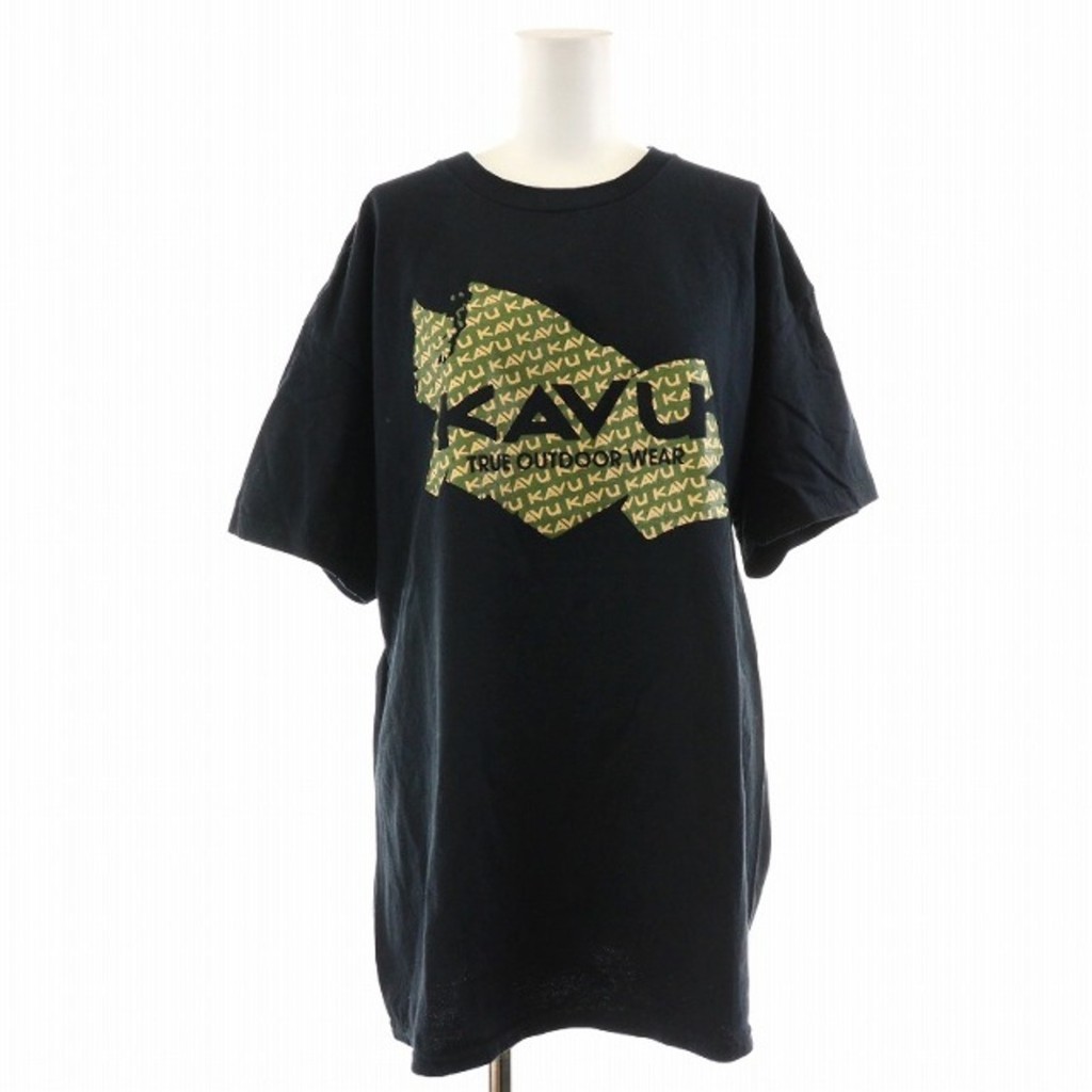 KAVU針織上衣 T恤 襯衫xl 黑色 短袖 日本直送 二手