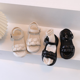 女童涼鞋夏季兒童公主鞋2024新款鞋子兒童黑色沙灘嬰兒拖鞋