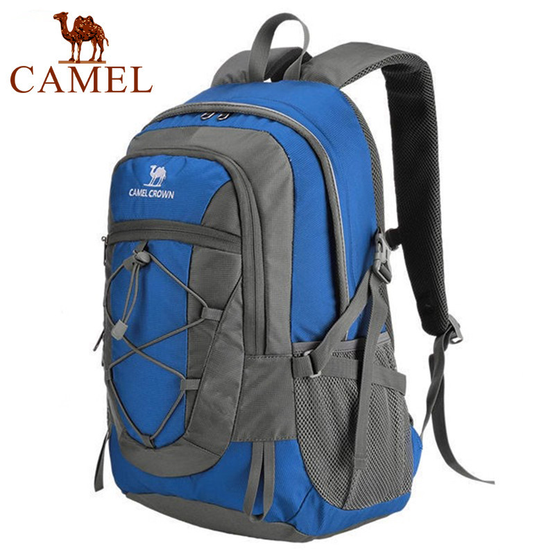 Camel戶外登山30l旅遊大容量徒步輕便運動背包男女