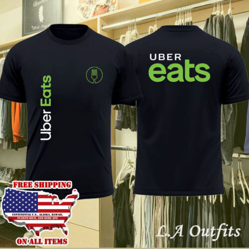 新襯衫 UBER EATS 版設計版徽標男士 T 恤免費送貨!