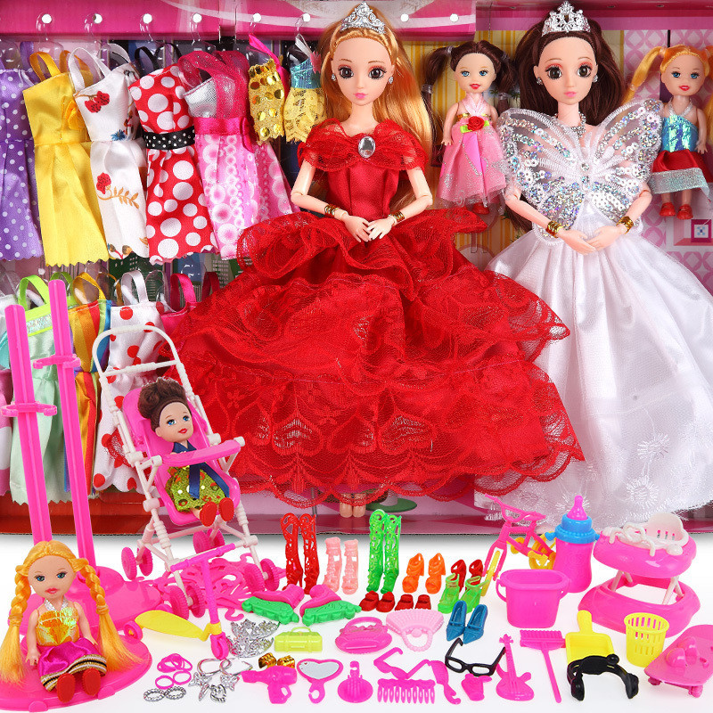 現貨❧娃娃衣❧  洋女生換裝娃娃大套裝禮盒公主女孩兒童玩具衣服生日禮物房子別墅