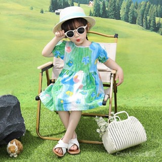 女童洋裝 2024夏季韓版公主裙女寶寶童裝兒童 洋裝