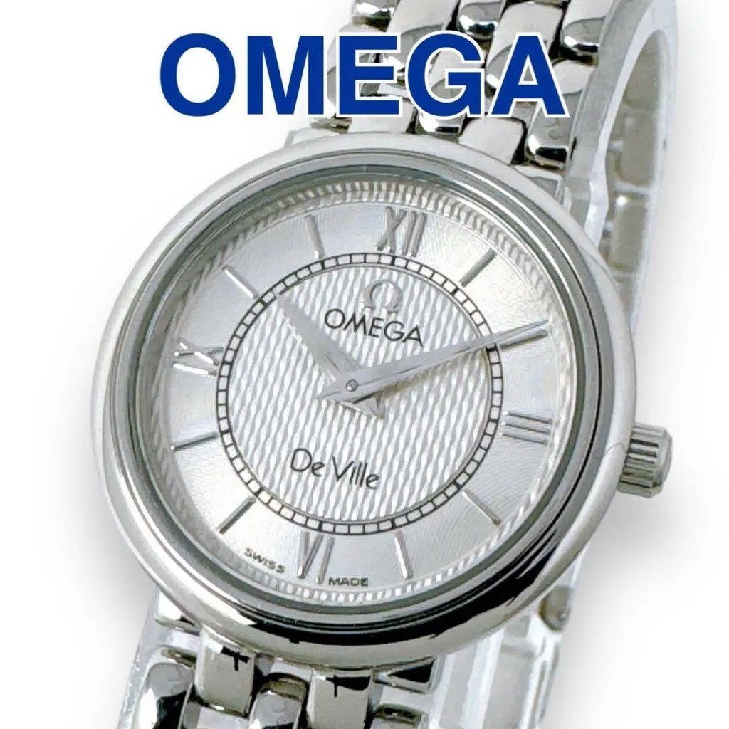 OMEGA 歐米茄 手錶 DE VILLE PRESTIG﻿E LADY 銀色 石英 日本直送 二手