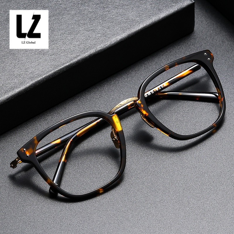 【LZ鈦眼鏡】板材眼鏡框男士增同款永大框女復古玳瑁可配防藍光 近視眼鏡批發