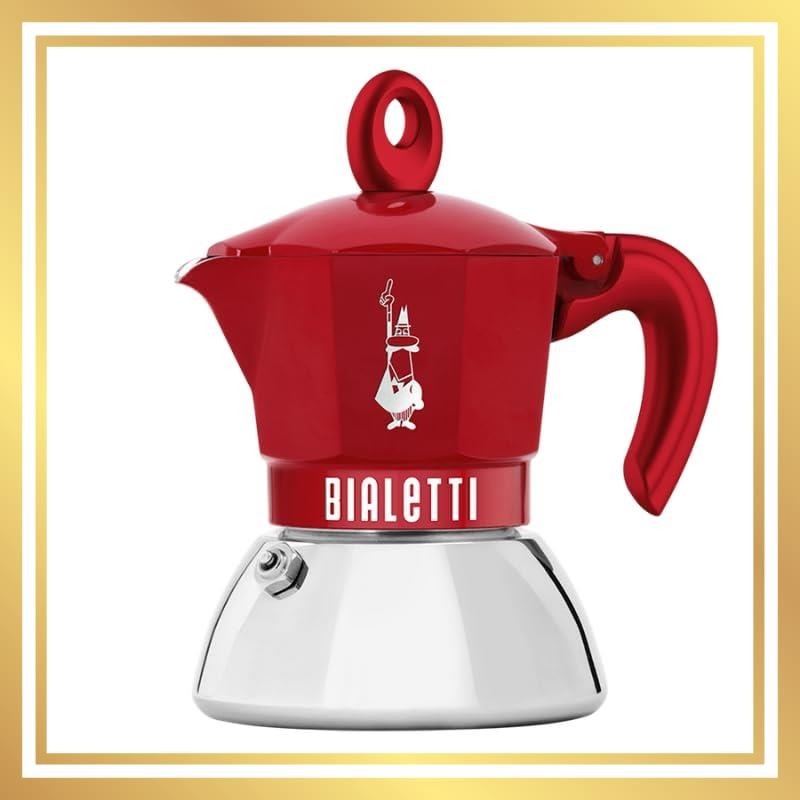必列提 (Bialetti) 摩卡電磁爐 專屬 紅色 2杯裝 IH兼容 &amp; 直火式 (咖啡機 濃縮咖啡壺 摩卡壺)