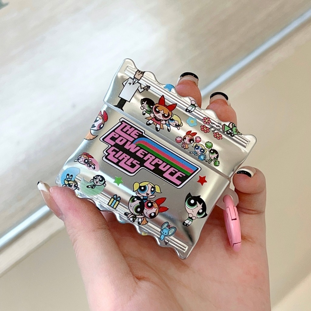 可愛 卡通  飛天小女警 糖果 airpods 4代 3代 pro 2 耳機套 耳機殼 蘋果 1代 2代 防摔 保護套