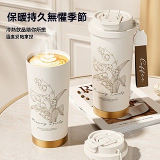 🪩吸管保溫杯 隨行杯 吸管杯 不鏽鋼保溫杯 咖啡杯 新款 附吸管 車載杯 不鏽鋼保溫杯 雙飲咖啡杯