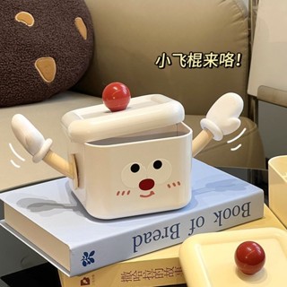 ✅臺灣出貨✅ ❤️桃園出貨 現時特賣✨【店鋪熱銷】可愛桌面收納盒卡通宿舍梳妝臺桌面化妝品口紅分格帶蓋雜物整理盒