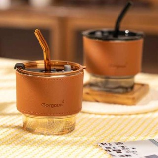 大象杯 珍珠奶茶環保杯 飲料杯 耐熱奶茶杯竹節杯帶吸管玻璃杯顏值大容量水杯情侶雙飲杯咖啡杯