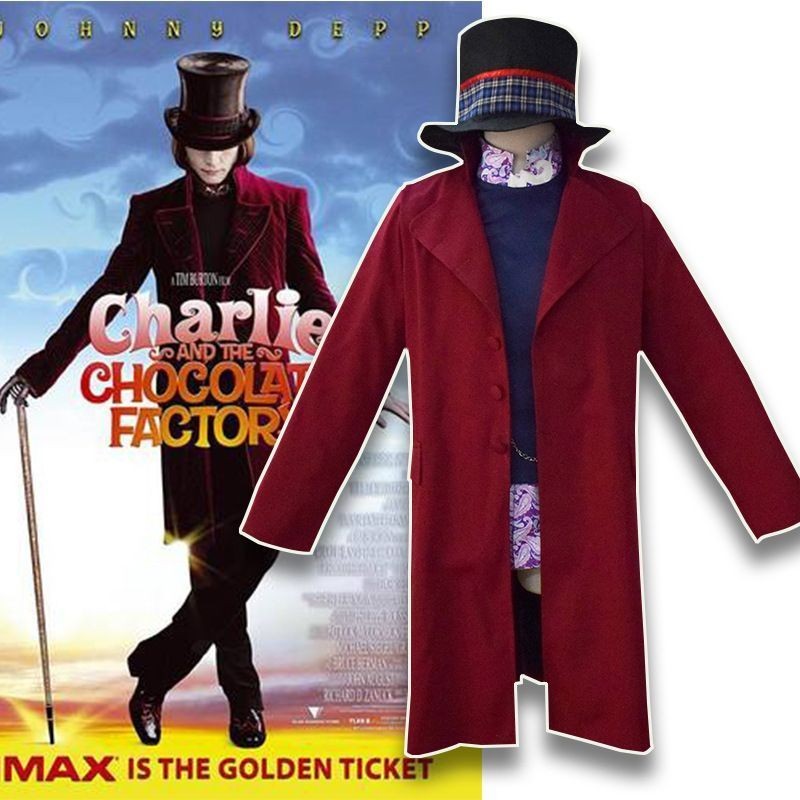 現貨查理和巧克力工廠cos 威利旺卡cosplay服裝萬聖節舞臺表演服