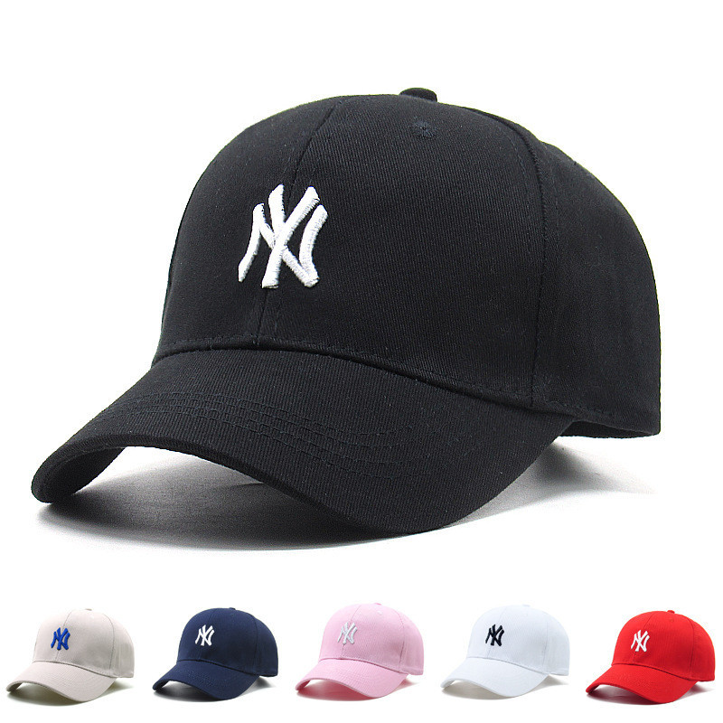 韓國MLB棒球帽新款小標NY刺繡男女通用彎沿硬頂鴨舌帽子cap時尚潮