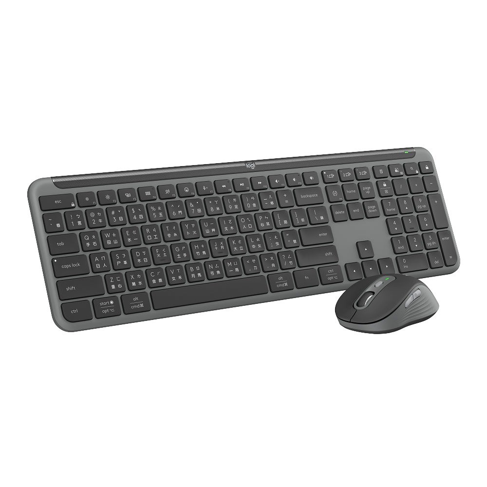 【Logitech 羅技】MK950 無線鍵盤滑鼠組 石墨黑