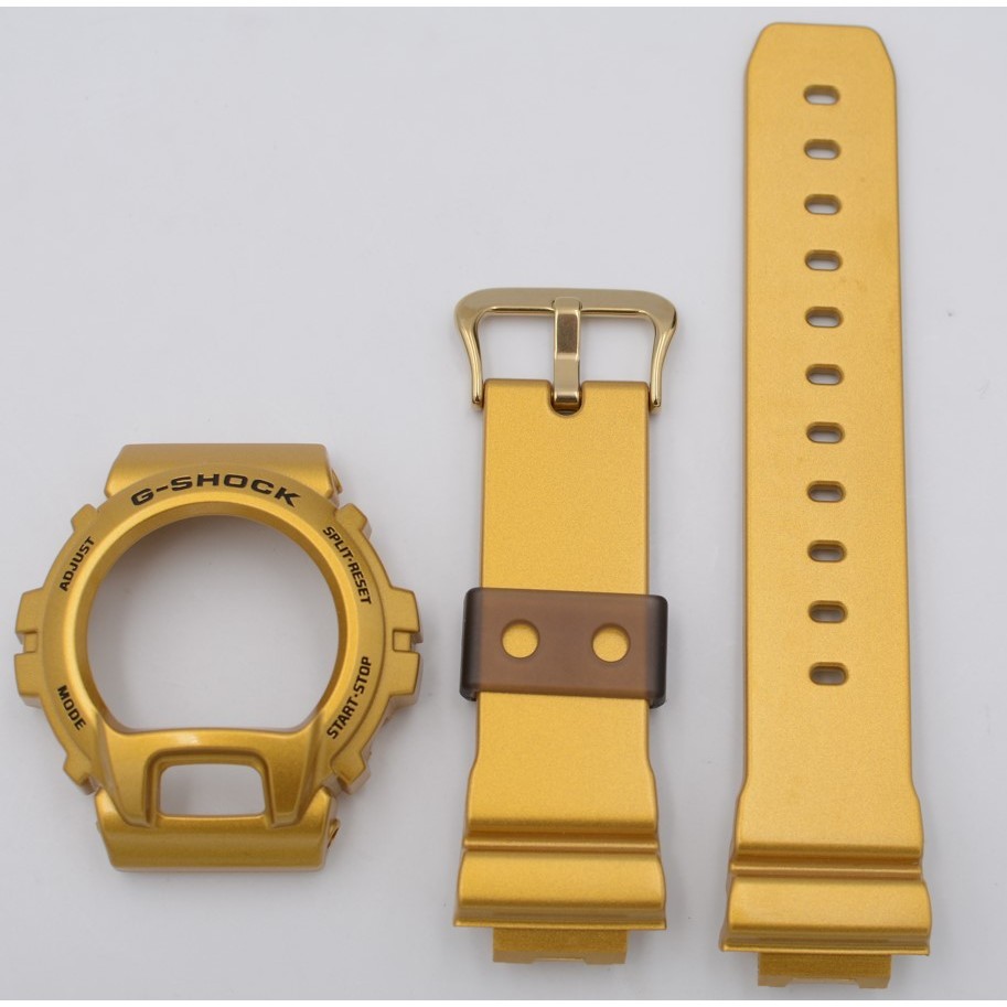 卡西歐男表配件DW-6900GD-9錶殼錶帶G-SHOCK樹脂錶鏈現貨