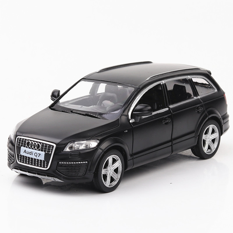 汽車模型 車模型 汽車玩具 （盒裝）大眾奧迪q7越野車suv合金車模仿真模型回力車開門