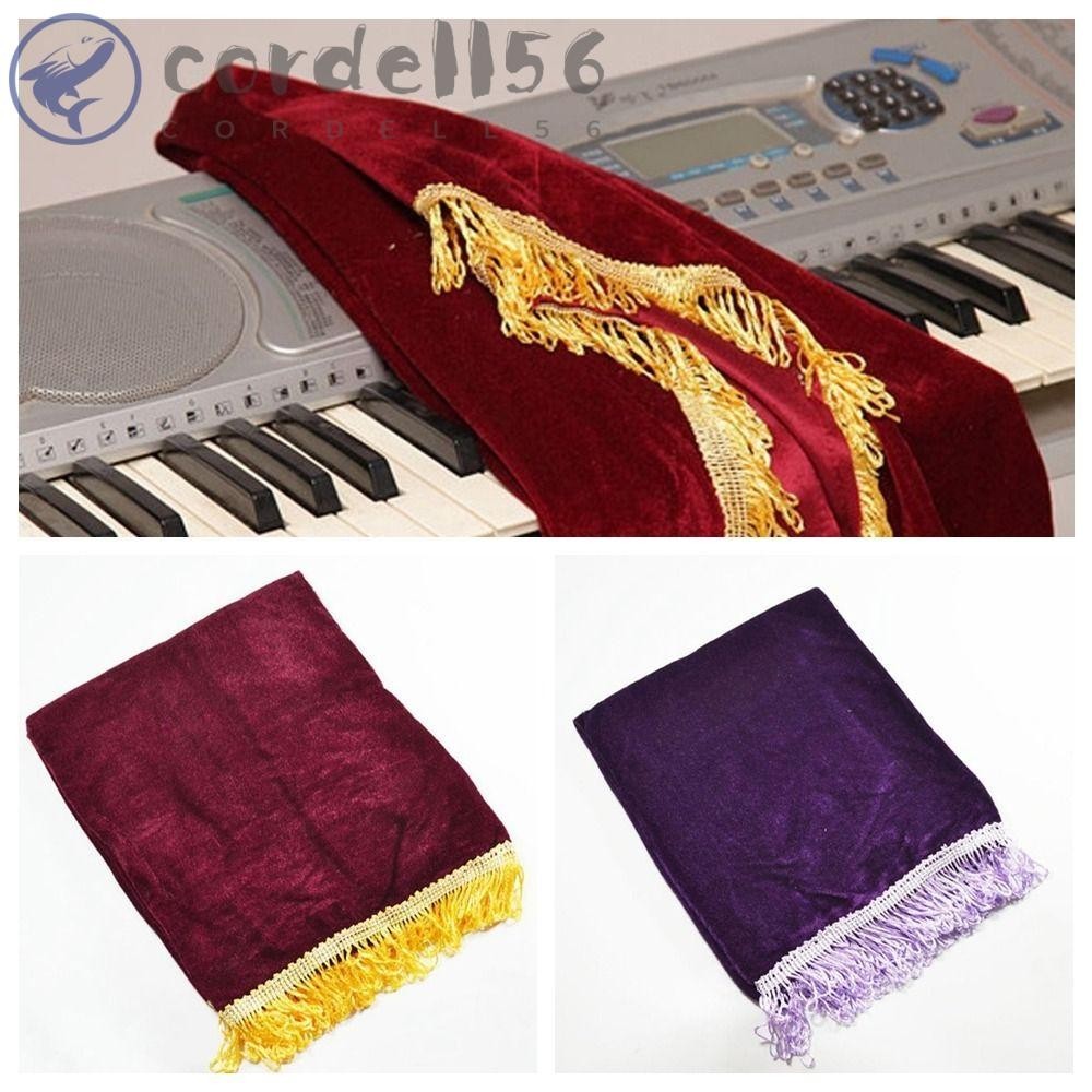 Cordell 鋼琴半罩防塵罩,61/88 鍵盤防塵流蘇鋼琴罩,鋼琴防塵罩裝飾不變形加厚鋼琴配件
