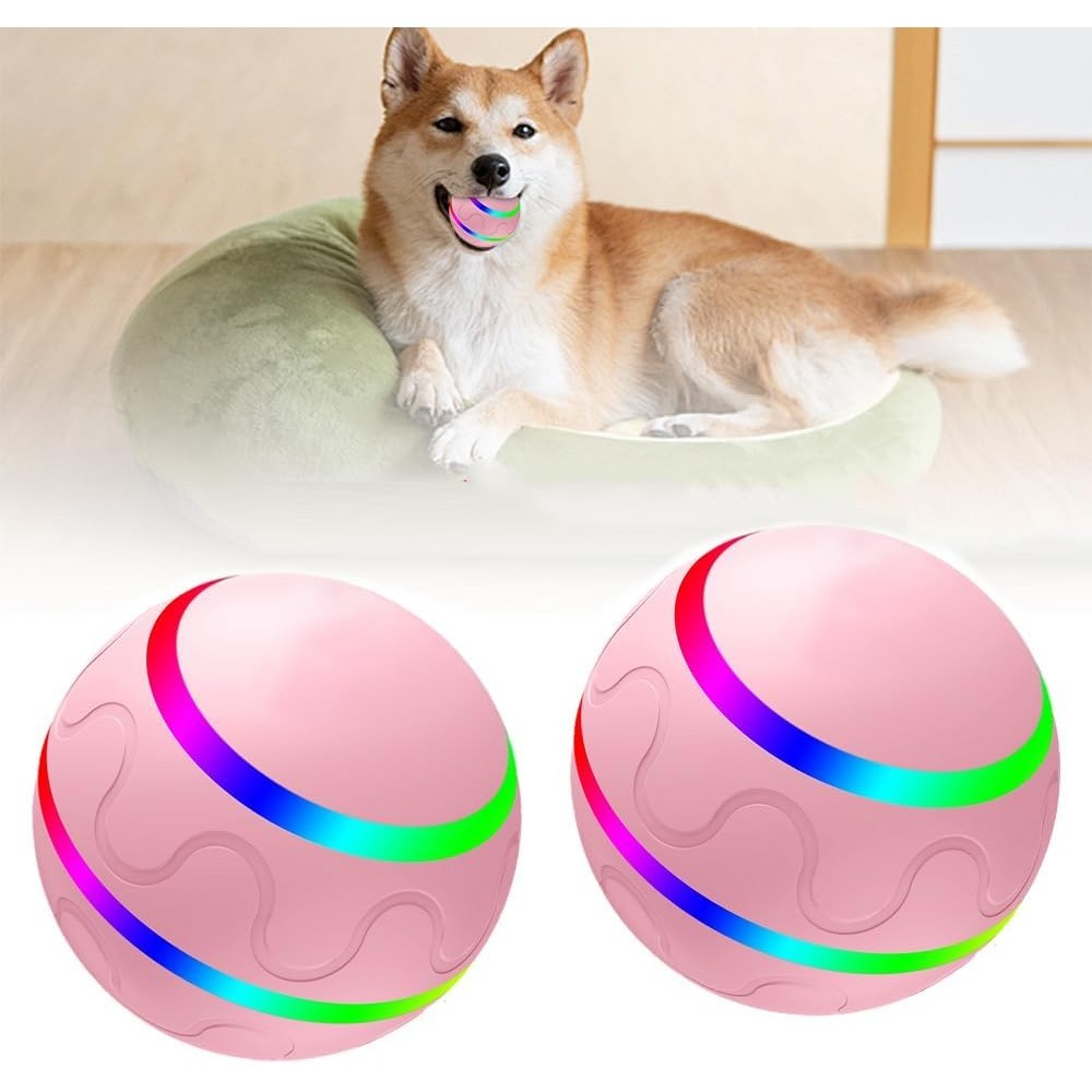 Fiopet Jiggle Ball 狗用,2024 年新款互動狗玩具球 Jiggle 球狗玩具,戶外貓狗自動滾動狗球自