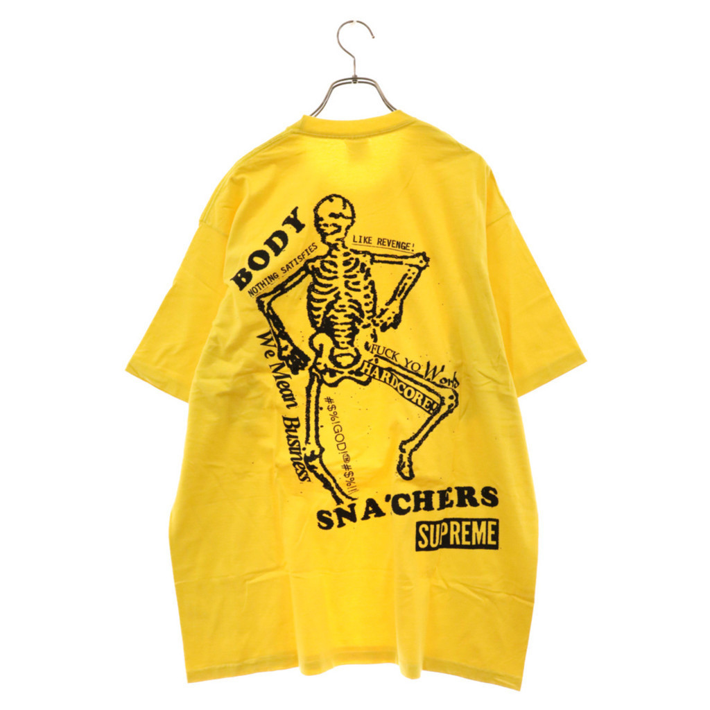 Supreme針織上衣 T恤 襯衫二十三 黃色 頭骨 框 短袖 日本直送 二手