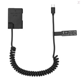 Andoer EN-EL14 虛擬電池 USB-C 耦合器適配器虛擬電池耦合器,帶 USB Type-C 彈簧電源線更換