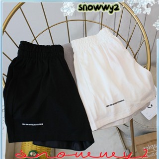 SNOWWY2高腰褲,彈性休閒休閒短褲,夏季簡單高腰休閒運動短褲