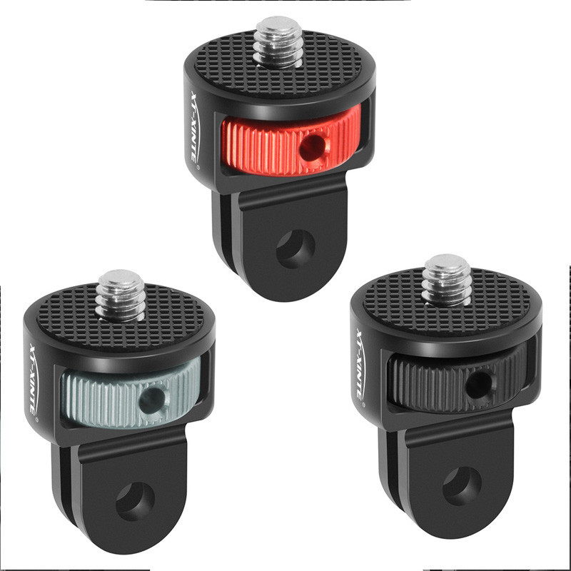 通用 360 度旋轉 1/4" 螺絲轉換器套件迷你三腳架適配器,帶 M5 拇指螺絲,適用於 Gopro 12 運動相機