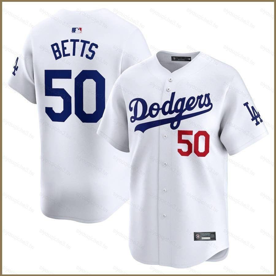 2024-2025 MLB 洛杉磯道奇隊 Mookie Betts 主場球衣棒球開衫 T 恤運動上衣球迷版