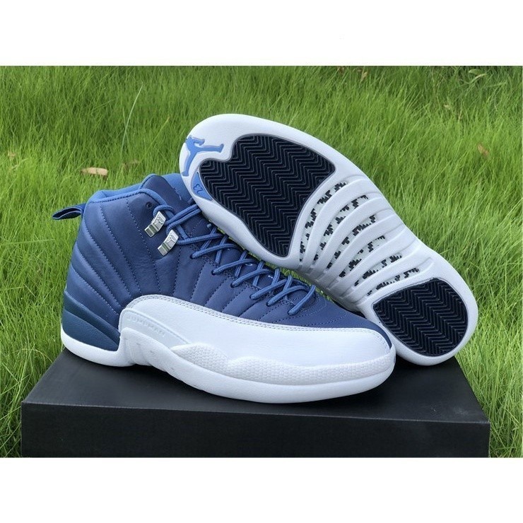 Owk7 Air Jordan 12 靛藍/傳奇藍-黑曜石運動籃球鞋