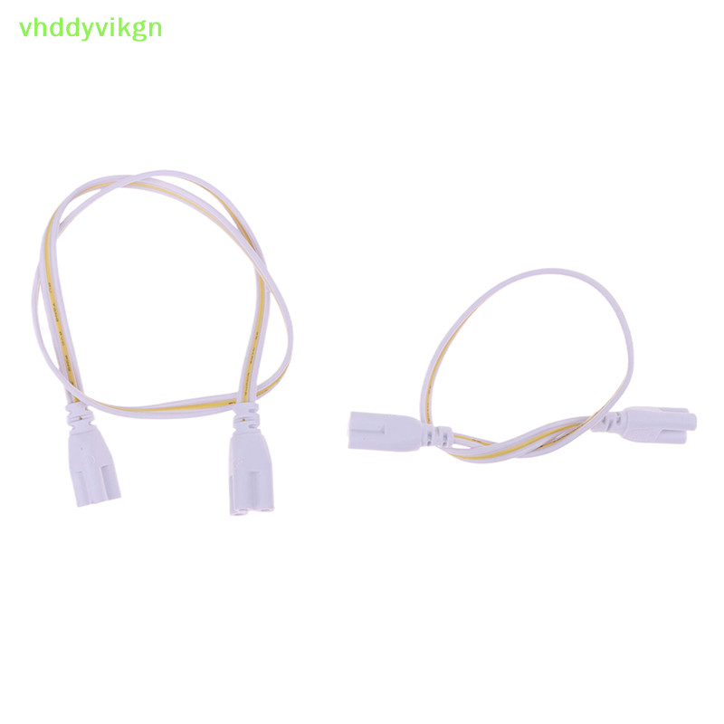 Vhdd 5Pcs 柔性雙頭 3Pin LED 燈管連接器電纜線 T4 T5 T8 延長線,用於集成 LED 燈管燈泡