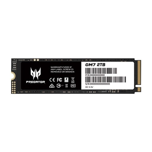 acer 宏碁  Predator GM7 2TB M.2 PCIe 5年保固態硬碟- 綠風潮