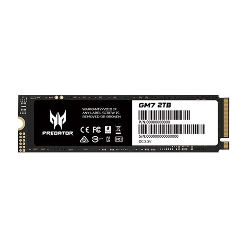 acer 宏碁  Predator GM7 2TB M.2 PCIe 5年保固態硬碟-