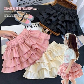 🌈Smile Kids🌈女童短裙 臺灣出貨 女童半身裙夏裝2024新款兒童芭蕾風蛋糕短裙小女孩蓬蓬裙公主裙褲