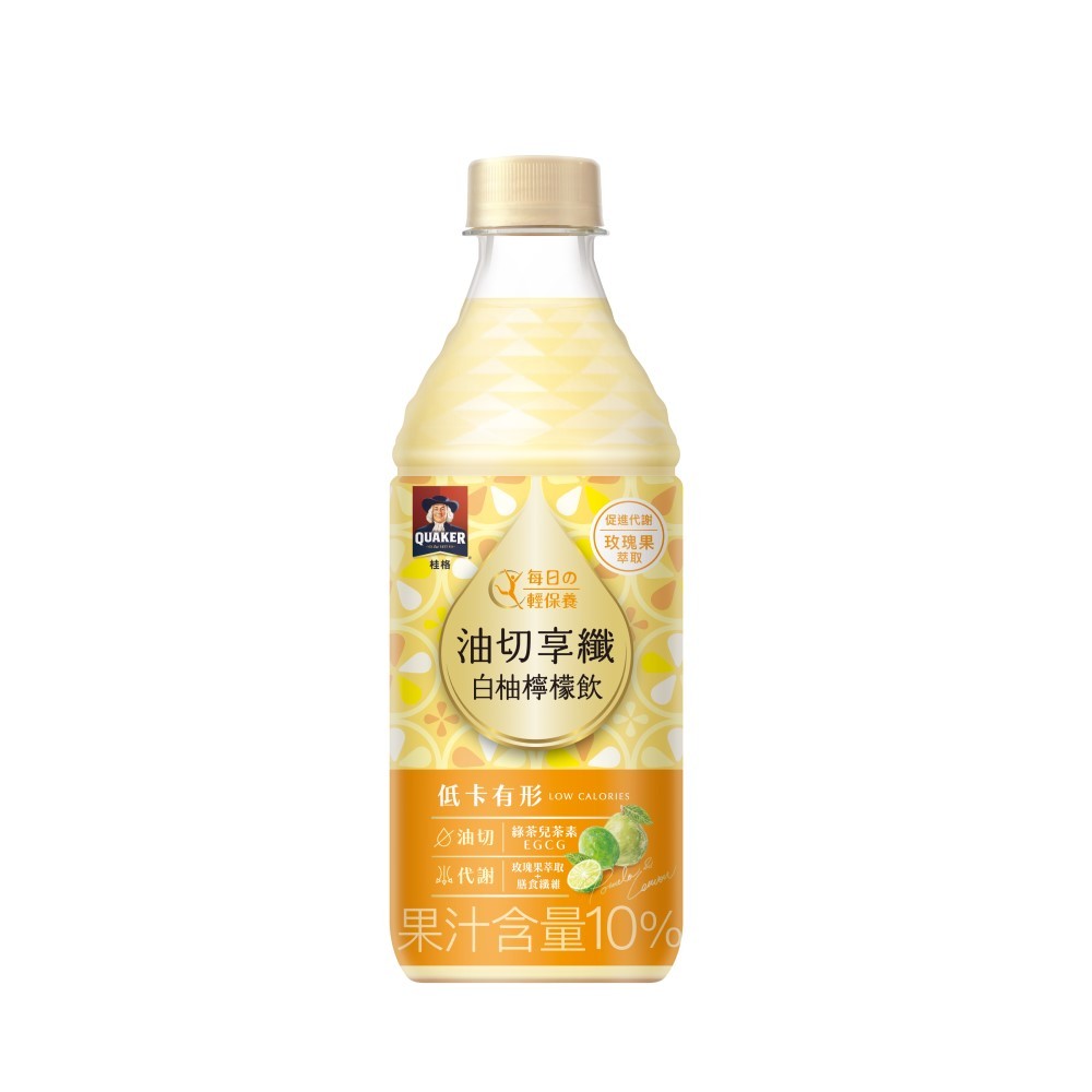 桂格油切享纖白柚檸檬飲450ML-24入