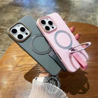 一體磁吸支架 膚感 手機殼 矽膠指環扣 適用於 蘋果 iPhone 16 15 14 13 12 Pro max 保護殼