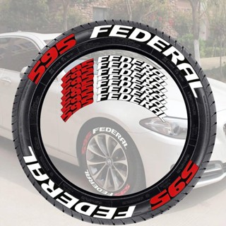 BMW HONDA 3d 汽車車輪貼紙汽車改裝通用 3D 永久橡膠連體刻字貼紙 FEDERAL 595 適用於豐田本田寶