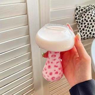 ins創意蘑菇造型網紅玻璃杯雞尾酒搞怪咖啡杯果汁杯子20250326