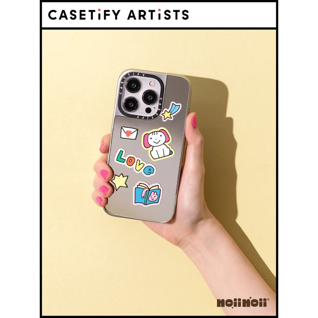 Casetify X noii noii Super iDog 磁吸黑銀鏡面啞光黑手機殼蘋果 IPhone 15 14