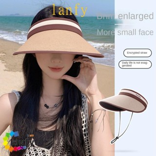 LANFY防曬霜空頂帽,大帽檐太陽帽可調女式太陽帽,遮陽板韓版鴨舌帽紫外線防護夏季遮陽帽戶外