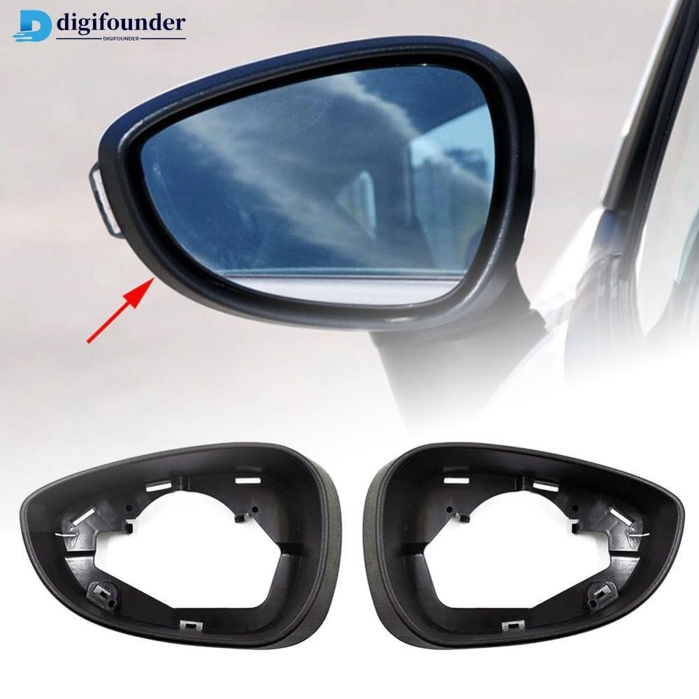 Digifounder 1 件汽車外後視鏡外殼框架支架適用於福特 Fiesta MK7 09-15 光面玻璃環繞後視鏡框